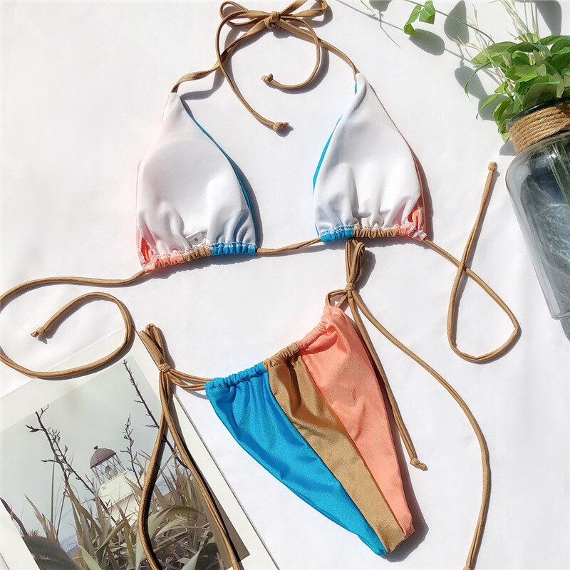 Peachtan Halter leopard bikini 2020 ladies swimwear women Sexy swimsuit Female bathing suit Summer beach wear Micro bikini set Peachtan Halter leopard bikini 2020 ladies swimwear women Sexy swimsuit Female bathing suit Summer beach wear Micro bikini set