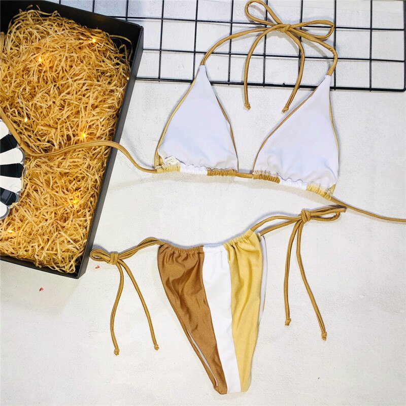 Peachtan Halter leopard bikini 2020 ladies swimwear women Sexy swimsuit Female bathing suit Summer beach wear Micro bikini set Peachtan Halter leopard bikini 2020 ladies swimwear women Sexy swimsuit Female bathing suit Summer beach wear Micro bikini set
